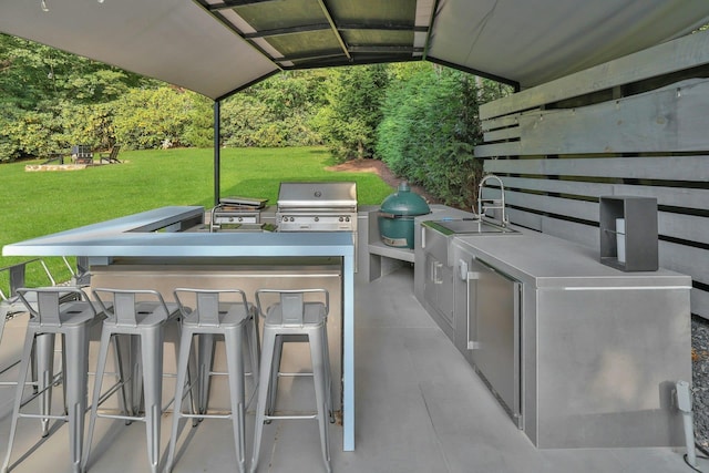 165 Valley Rd, New Rochelle, NY 10804 - view of patio / terrace featuring a grill, an outdoor kitchen, and outdoor wet bar