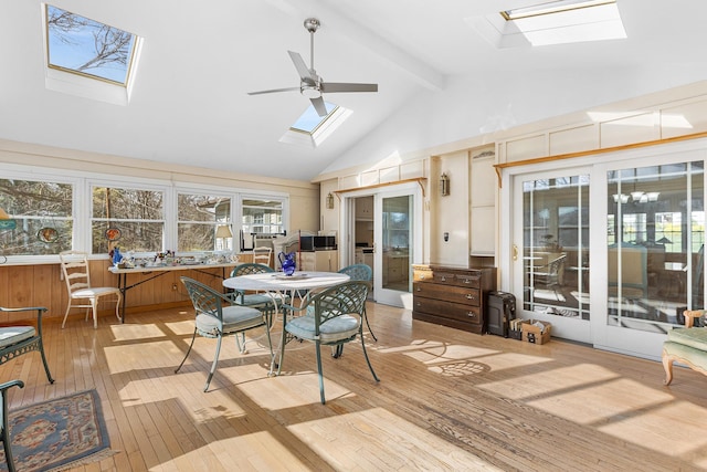 927 Mica Ct, Valley Cottage, NY 10989 - sunroom / solarium with a skylight and beamed ceiling