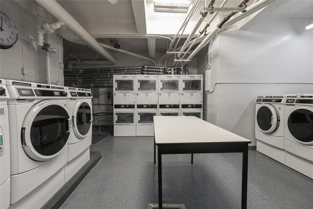 69-40 Yellowstone Blvd Unit 620, Forest Hills, NY 11375 - shared laundry with stacked washing machine and dryer and washer and dryer