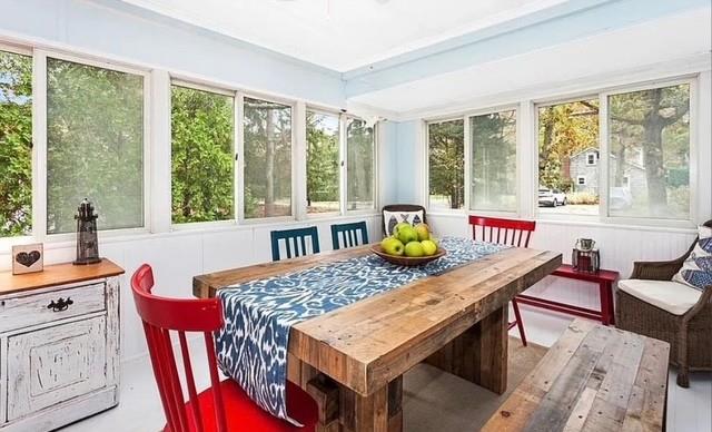 view of sunroom