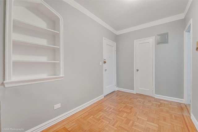 41-09 41st St, Sunnyside, NY 11104 - interior space with built in features, baseboards, and crown molding