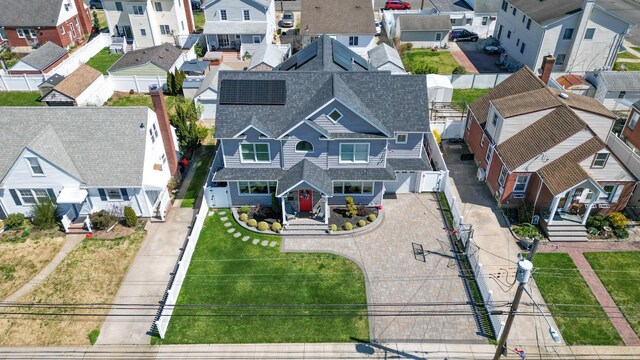 drone / aerial view featuring a residential view