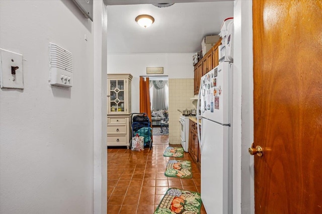 interior space featuring tile patterned flooring
