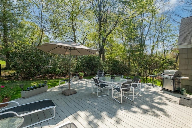 15 Scarsdale Farm Rd, Scarsdale, NY 10583 - wooden deck featuring a grill and outdoor dining area
