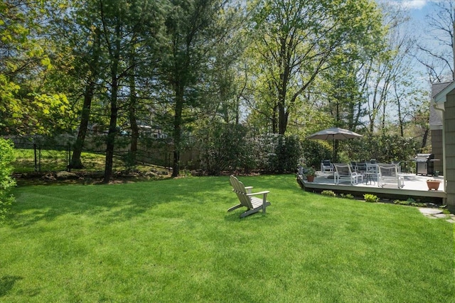 15 Scarsdale Farm Rd, Scarsdale, NY 10583 - view of yard featuring a deck