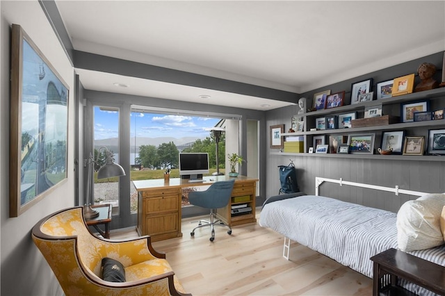 office with wood finished floors