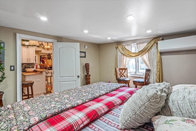 25 Snyder St, Patchogue, NY 11772 - bedroom with recessed lighting and a wall unit AC