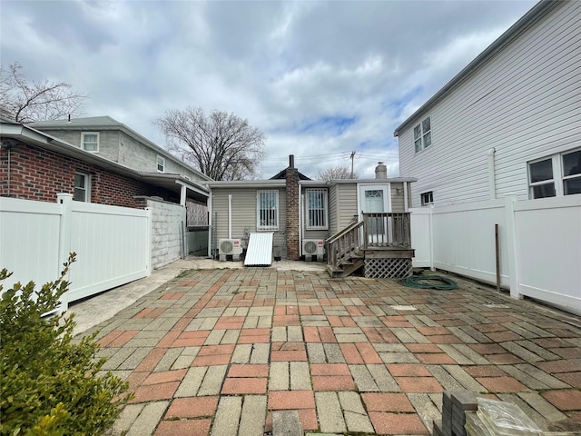 1101 Harding Park, Bronx, NY 10473 - view of patio / terrace featuring a fenced backyard and a cooling unit