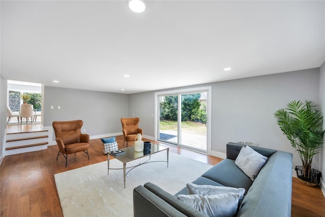 16 Huckleberry Ln, Oyster Bay, NY 11771 - living area with recessed lighting, wood finished floors, and a wealth of natural light