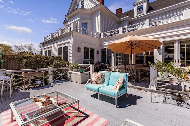 35 S Penataquit Ave, Bay Shore, NY 11706 - deck with outdoor lounge area and outdoor dining area