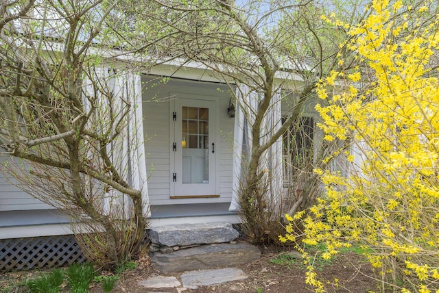 view of exterior entry