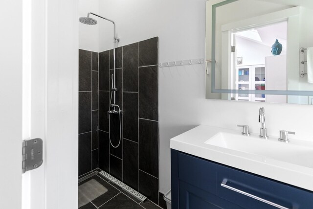 4 Evelyn Ct, Westhampton, NY 11978 - bathroom featuring vanity, a tile shower, and toilet