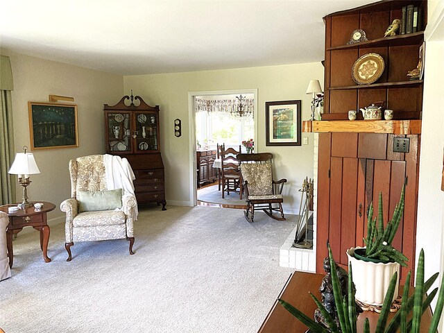 43 Glenwood Rd, New City, NY 10956 - living area with carpet flooring and baseboards