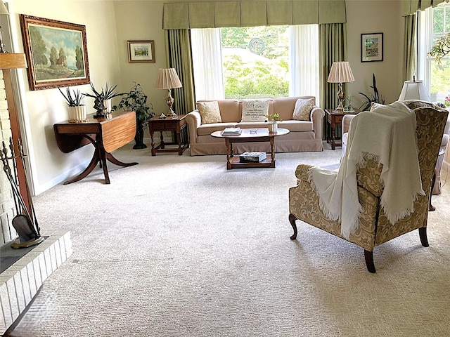 43 Glenwood Rd, New City, NY 10956 - living area featuring carpet floors and baseboards