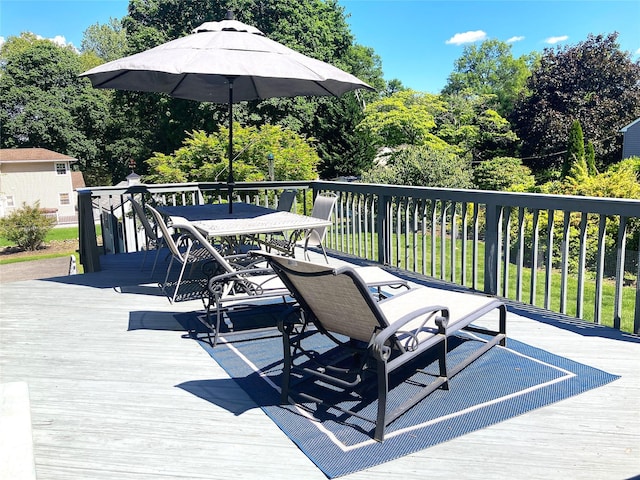 43 Glenwood Rd, New City, NY 10956 - deck featuring outdoor dining space