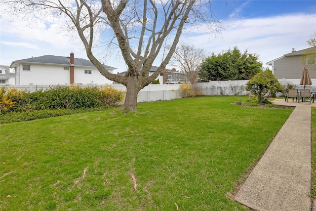 9 Ensign Dr, Massapequa, NY 11758 - view of yard featuring fence and a patio
