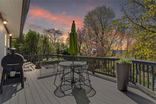 41 Euclid Ave, Hastings-On-Hudson, NY 10706 - wooden deck with outdoor dining area