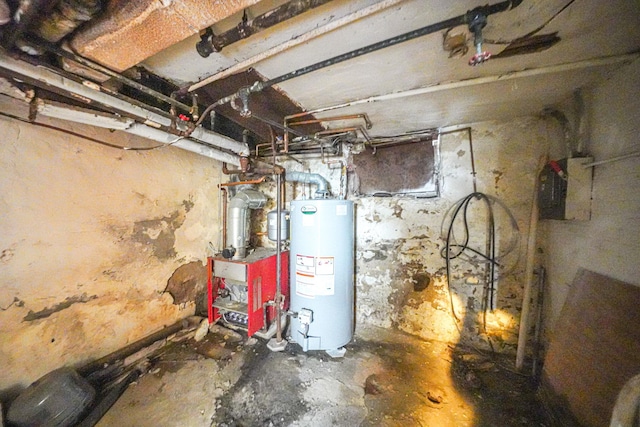 3205 Lafayette Ave, Bronx, NY 10465 - utility room with water heater and a heating unit
