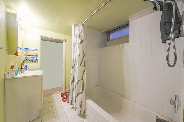 3205 Lafayette Ave, Bronx, NY 10465 - full bath featuring tile patterned floors, shower / bathtub combination with curtain, and vanity