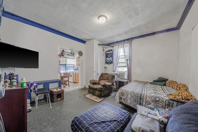 3205 Lafayette Ave, Bronx, NY 10465 - bedroom featuring cooling unit and a textured ceiling