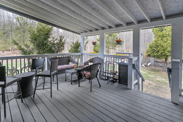 view of wooden deck