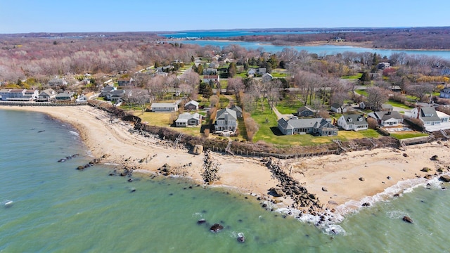 54985 Cr48, Southold, NY 11971 - aerial view with a water view, a beach view, and a residential view