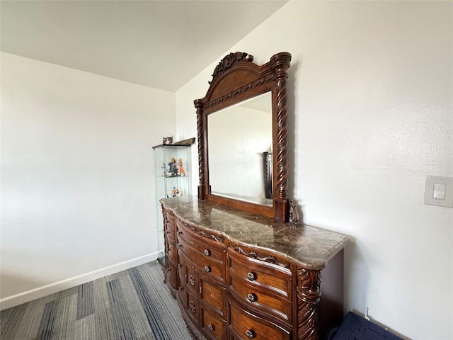 2630 Kingsbridge Ter Unit 5Z, Bronx, NY 10463 - corridor featuring dark carpet and baseboards