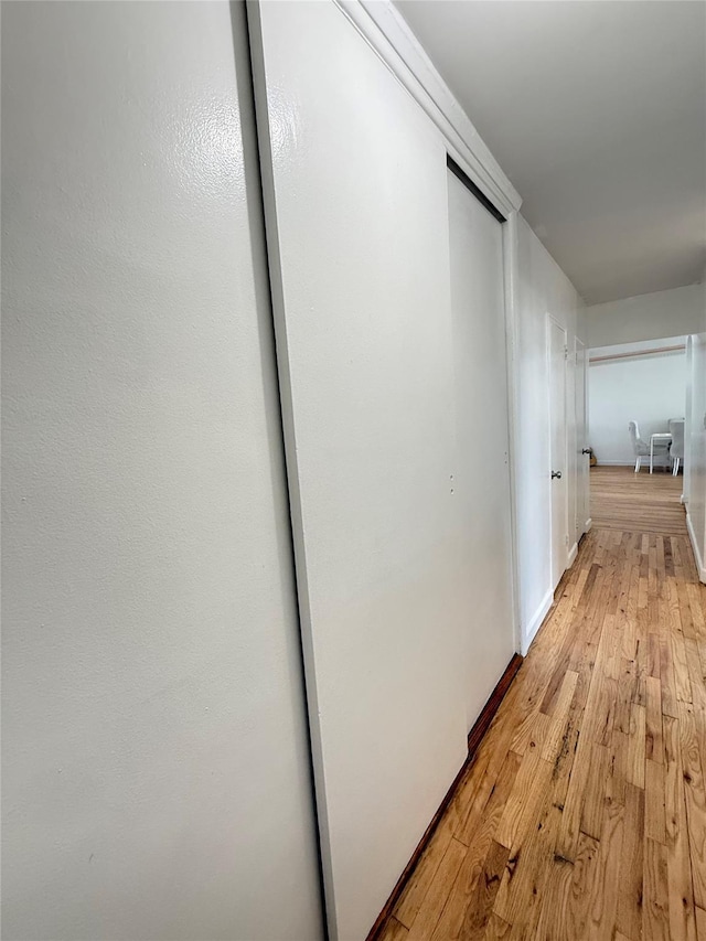 2630 Kingsbridge Ter Unit 5Z, Bronx, NY 10463 - hallway featuring light wood-style flooring and baseboards