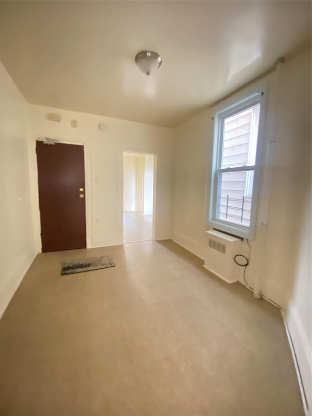view of spare room