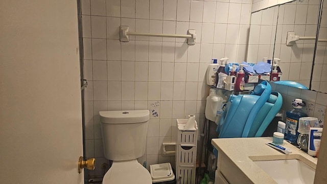 57-12 164th St, Flushing, NY 11365 - bathroom with tile walls and toilet