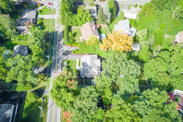 aerial view featuring a residential view