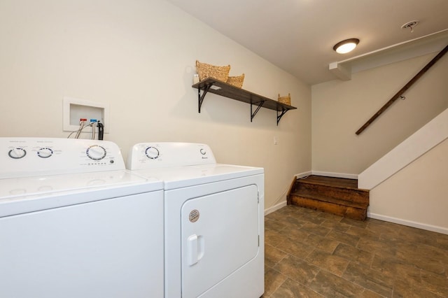3 September Walk, Long Beach, NY 11561 - washroom with independent washer and dryer, baseboards, and stone finish floors