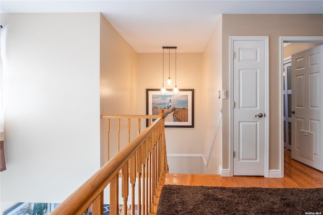 60 Erin Ln Unit 60, East Setauket, NY 11733 - hallway featuring wood finished floors and baseboards
