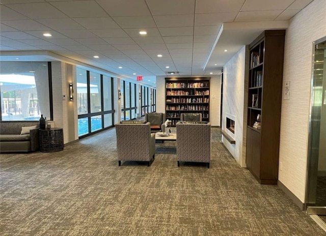 2 Bay Club Dr Unit 6Z4, Bayside, NY 11360 - lobby featuring a drop ceiling and recessed lighting