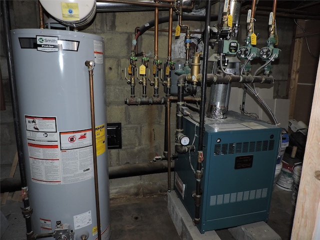 121 W Seaman Ave, Freeport, NY 11520 - utilities featuring gas water heater and a heating unit