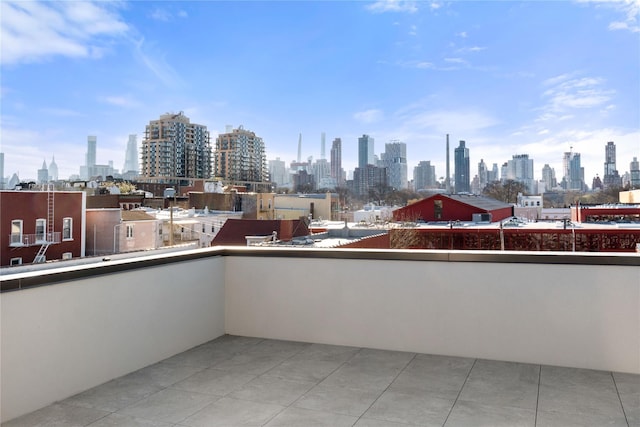 balcony featuring a view of city
