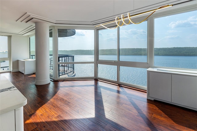 2521 Palisade Ave Unit 6A, Bronx, NY 10463 - unfurnished sunroom with healthy amount of natural light and a water view