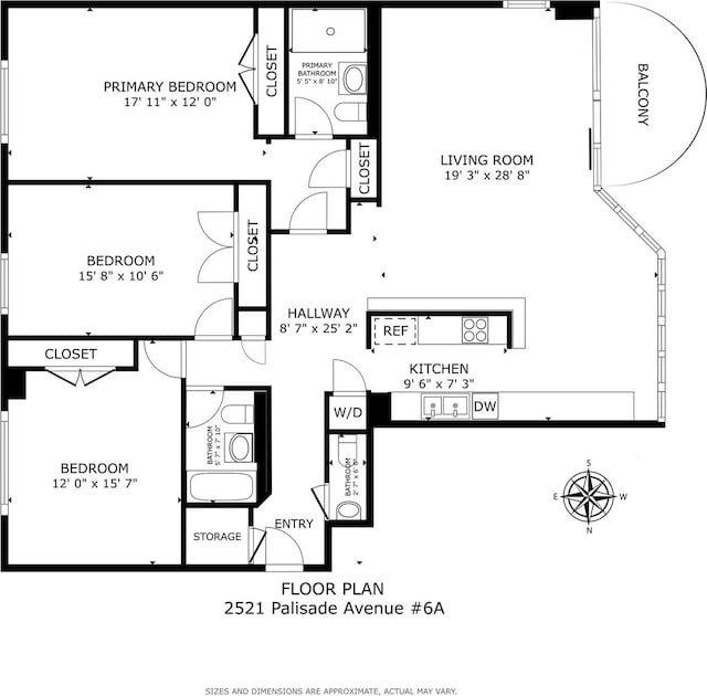 2521 Palisade Ave Unit 6A, Bronx, NY 10463 - view of floor plan / room layout