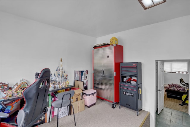 home office featuring carpet