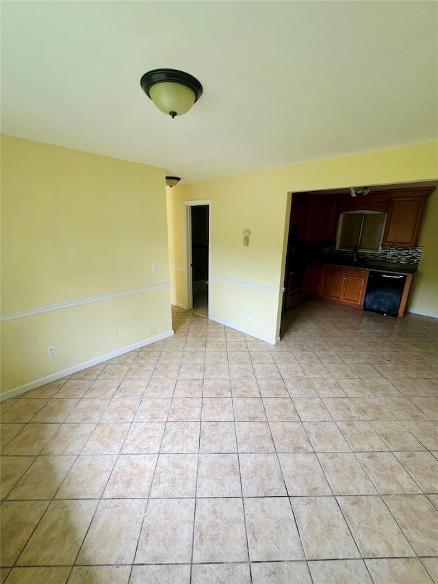 7 Murray Ln, Coram, NY 11727 - unfurnished living room featuring a sink and light tile patterned flooring