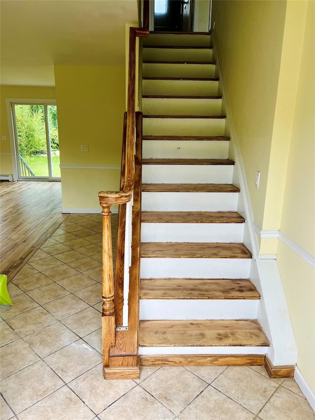 7 Murray Ln, Coram, NY 11727 - stairway with tile patterned floors