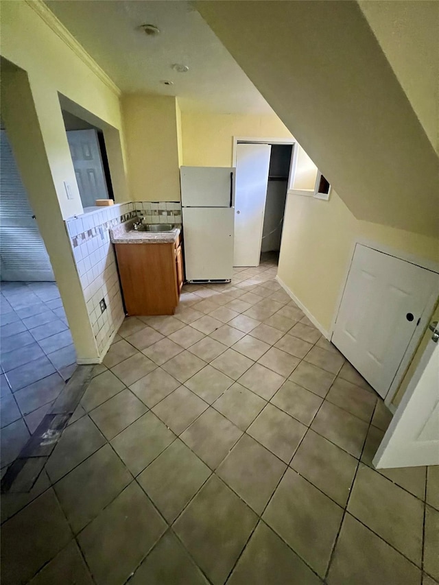 7 Murray Ln, Coram, NY 11727 - bathroom featuring tile patterned floors, vanity, and ornamental molding