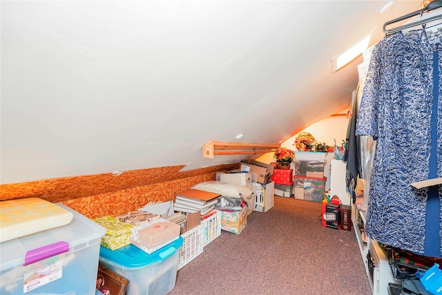 view of storage area