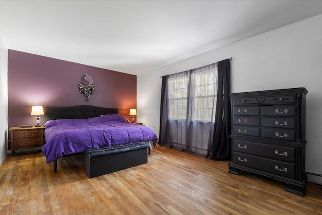 bedroom featuring wood finished floors