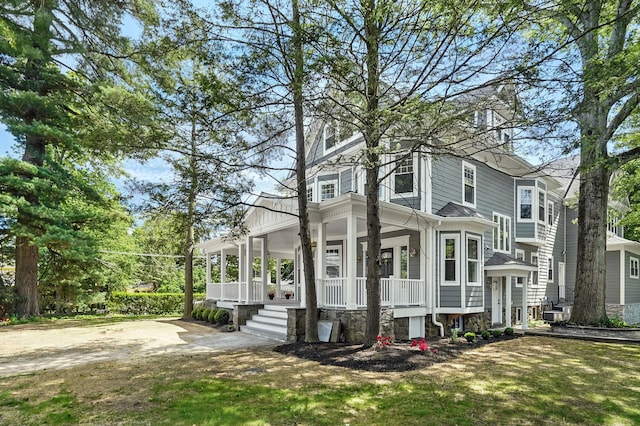 56 Drake Rd, Scarsdale, NY 10583 - view of front of house featuring a porch