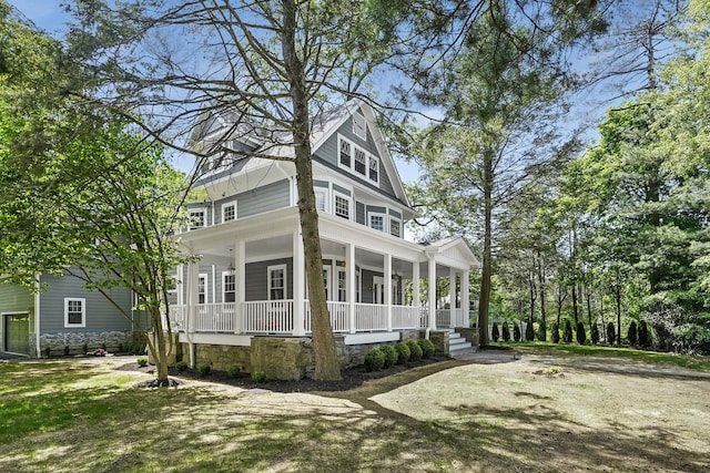 56 Drake Rd, Scarsdale, NY 10583 - view of front of home with a porch