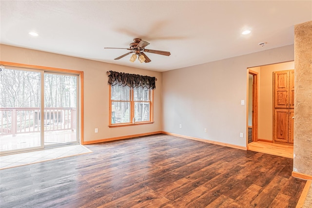 26 Cowboy Trl, Saugerties, NY 12477 - unfurnished room featuring wood finished floors, a ceiling fan, and a wealth of natural light
