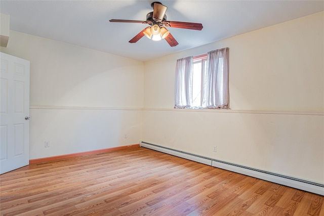 26 Cowboy Trl, Saugerties, NY 12477 - unfurnished room featuring baseboard heating, wood finished floors, and a ceiling fan