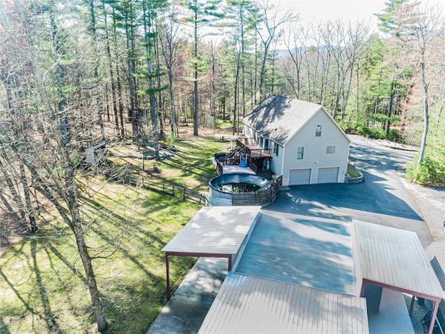 26 Cowboy Trl, Saugerties, NY 12477 - view of pool with a yard, a view of trees, and fence