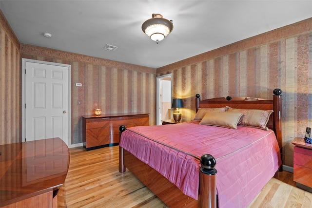 7 Center Cir, Florida, NY 10921 - bedroom featuring wallpapered walls, light wood-style flooring, and visible vents